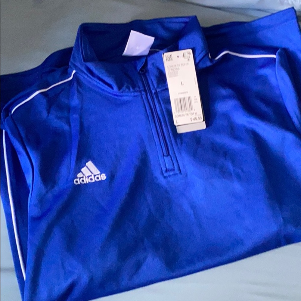 1/4 zip blue pullover